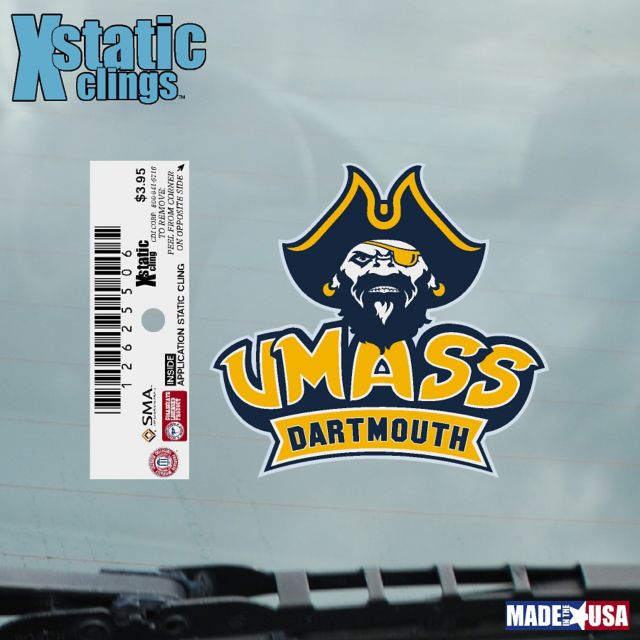 University of Massachusetts Dartmouth Corsairs Cling Decal