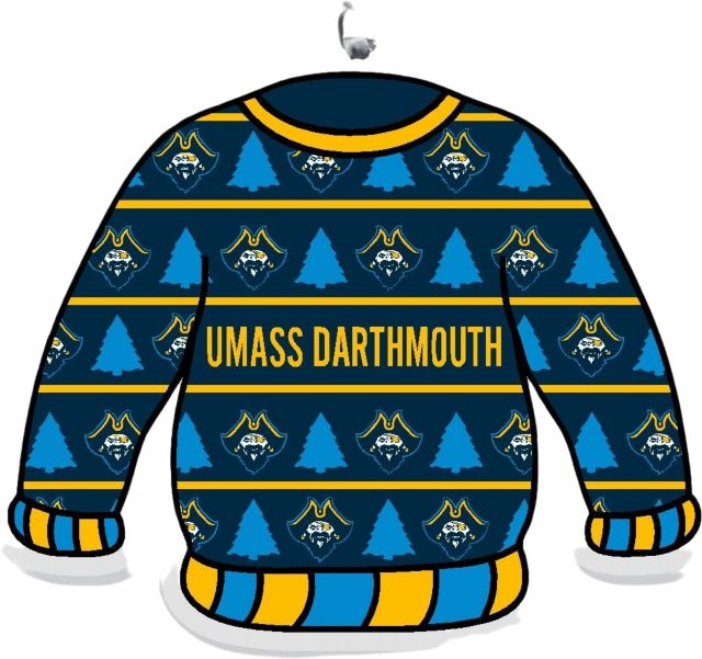 University of Massachusetts Dartmouth Corsairs 3'' x 4'' Etched Ornament