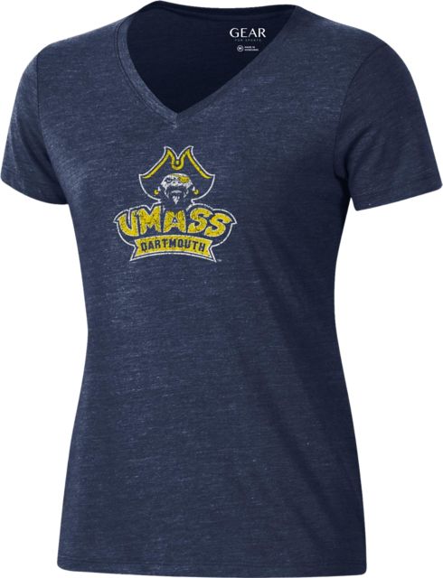 University of Massachusetts Dartmouth Corsairs Women's V-Neck Short Sleeve T-Shirt
