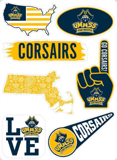 University of Massachusetts Dartmouth 7.5'' x 7.5'' Sticker Sheet