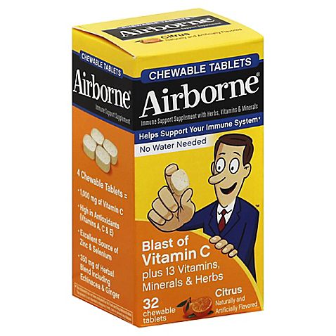 Airborne Citrus Chewable Tablets 32ct