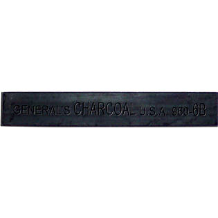 General Pencil Co. Inc. 9606B Compressed Charcoal Rectangle Sticks 6b 6/Box