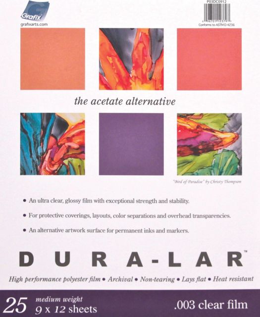 DURALAR CLEAR .003 9X12 25SH