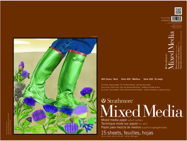 Strathmore Mix Media 400 15 Sheet Pad 18 x 24