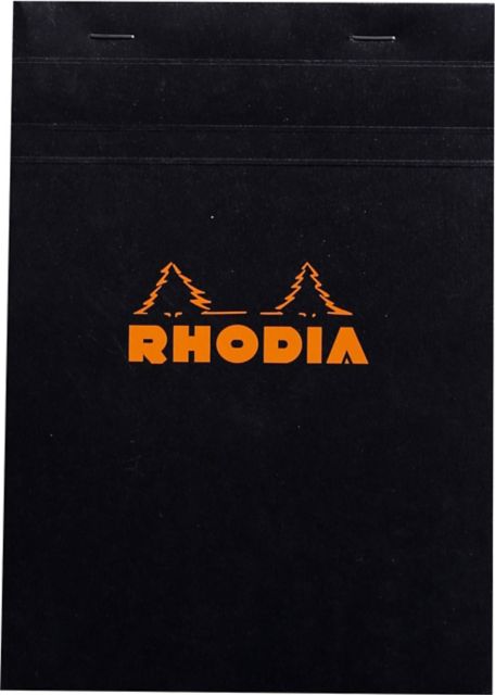 RHODIA PAD GRAPH BLACK COVER 6X8.25