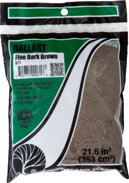 BALLAST AND COAL GROUNDCOVER DARK BROWN FINE