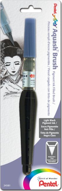 Aquash Brush Black Pigmented