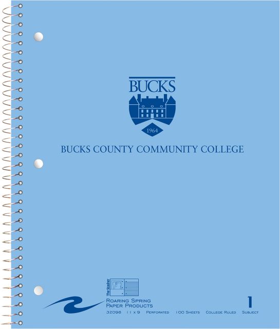 Bucks County Community College 100 Sheet Notebook