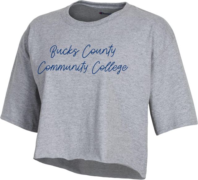 Bucks CCC Champion Crop Oxford Tee Script Bucks County Community College