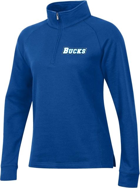 Bucks CCC Gear Womens 1/4 Zip Bucks Wordmark EMB