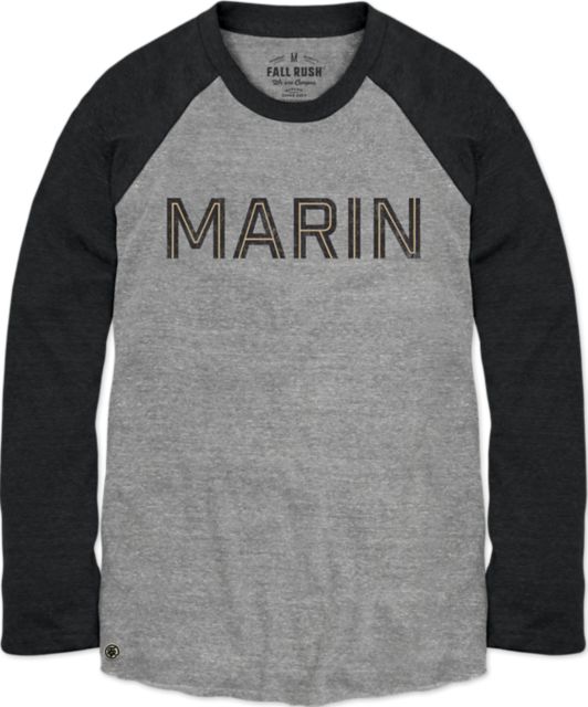 College Of Marin Classic College Raglan Long Sleeve Baseball Triblend Tee College Of Marin