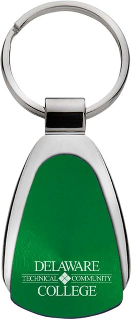 Delaware Technical Community College Teardrop Keychain