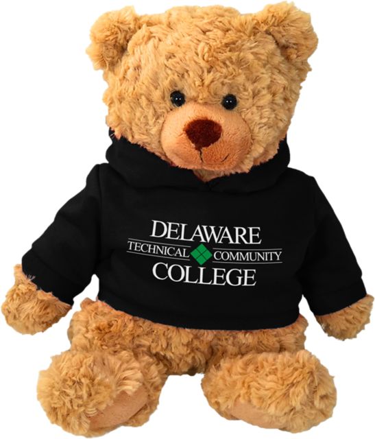 Delaware Technical Community College Plush Animal With Hoodie