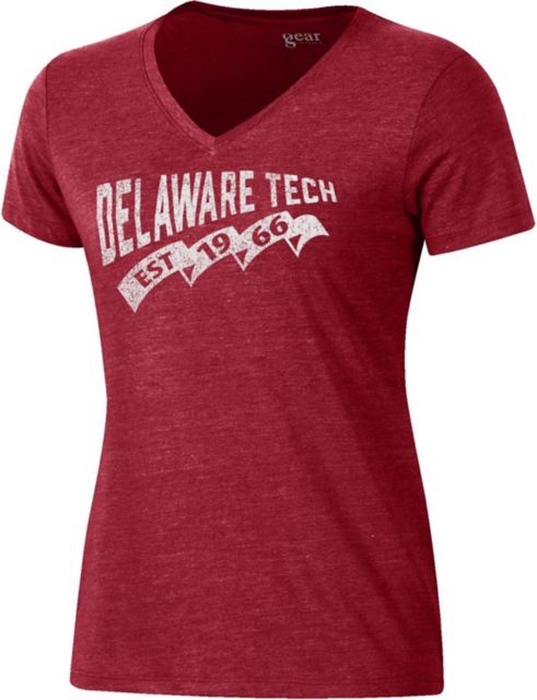 Delaware Technical Community College Women's V-Neck Short Sleeve T-Shirt