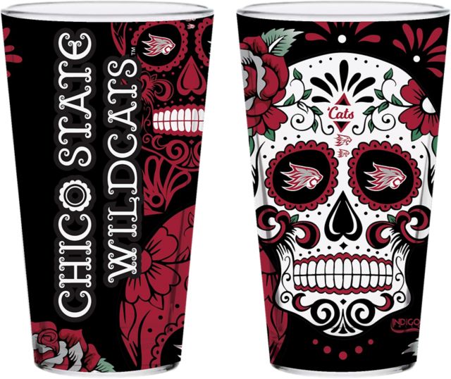 California State University Chico Dia De Los Muertos 16 oz. Glass