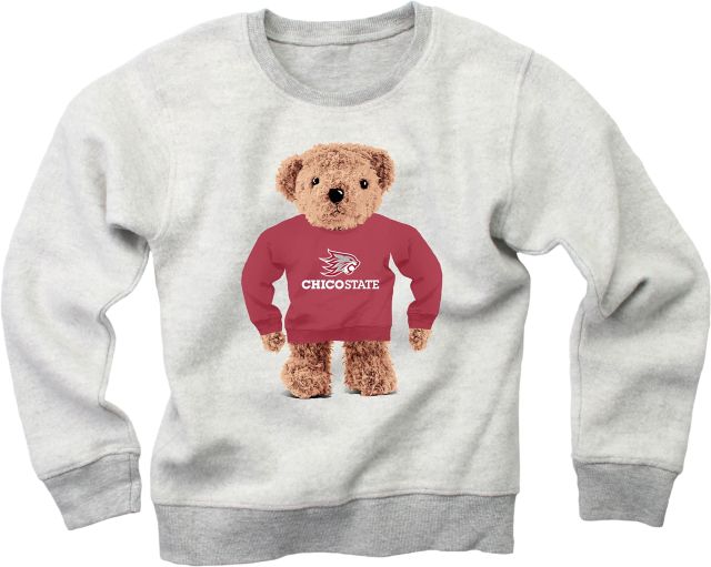 California State University Chico Toddler Reverse Fleece Teddy Bear Crew