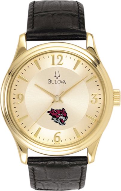 Bulova Men's Gold and Leather Watch - ONLINE ONLY