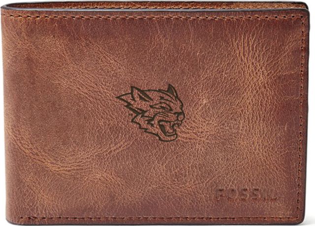 Fossil Leather Derrick Front Pocket Bifold - Brown - ONLINE ONLY
