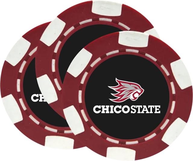 California State University Chico Chip Ball Marker 3 Pack