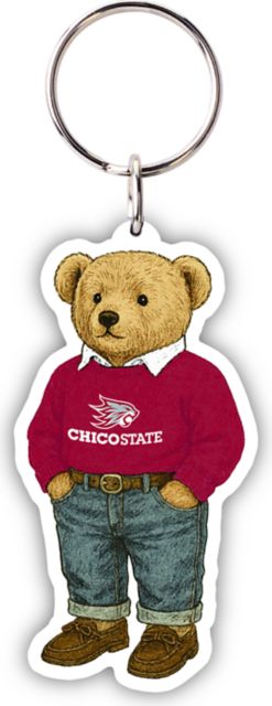 California State University Chico Teddy Bear Keychain