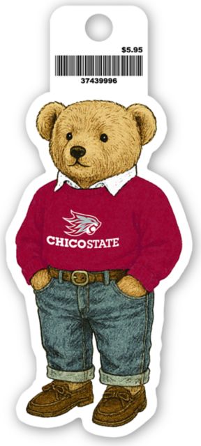 California State University Chico Teddy Bear Vinyl Sticker