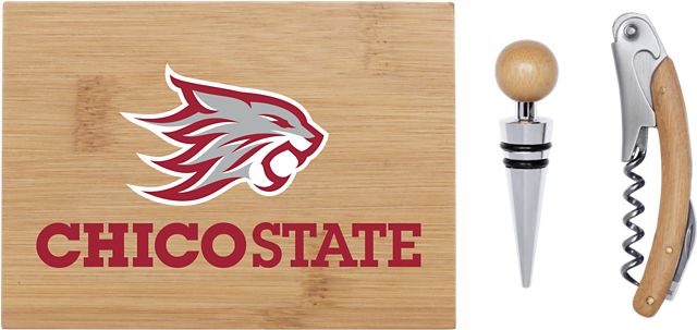 California State University Chico Bamboo Wine Tool Set