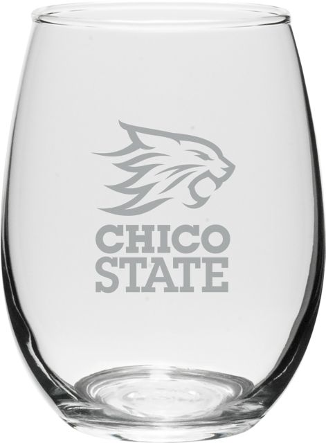 California State University Chico 15 oz. Wine Glass
