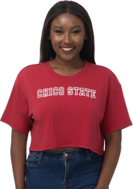 California State University Chico Women's Boxy Crop Short Sleeve T-Shirt