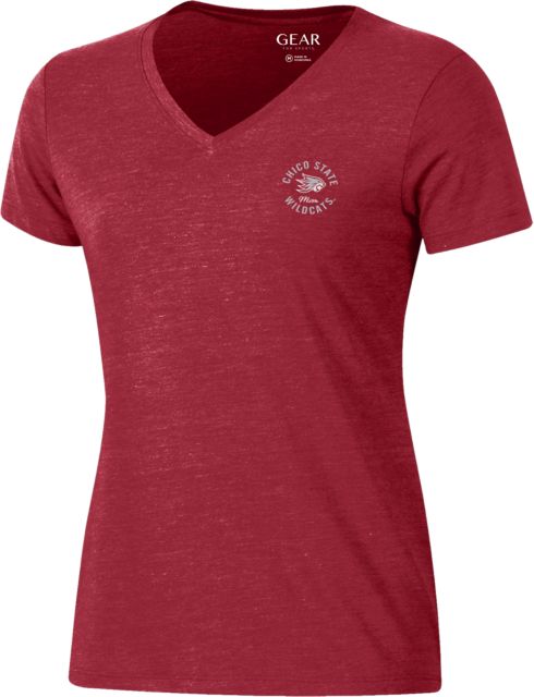 California State University Chico Mom Women's Triblend V-Neck Short Sleeve T-Shirt