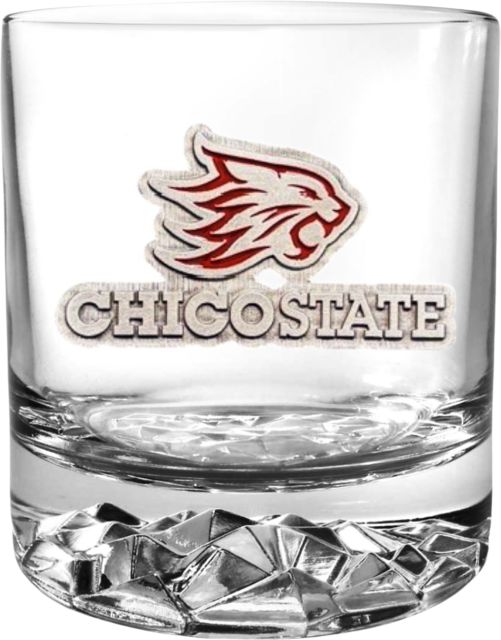 California State University Chico Round Glass