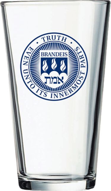Brandeis University 16 oz. Drink Glass