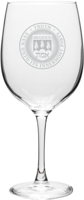 Brandeis University 19 oz. Wineglass