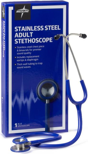 Medline Elite Adult Stainless Steel Stethoscope