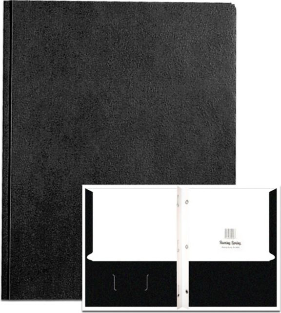 Double-Sided Pocket Folder – Black