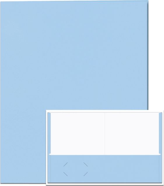 2 Pocket Folder Light Blue Paper Folder