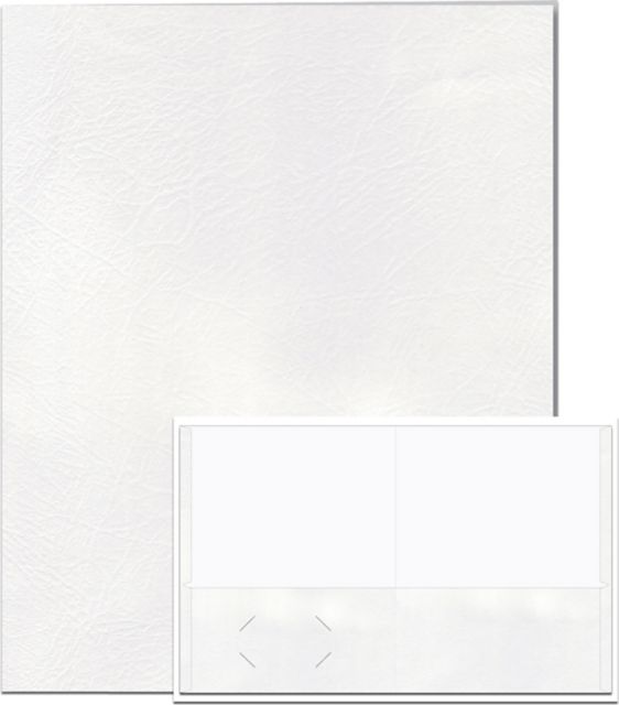 2 Pocket Folder Antique White Paper Folder