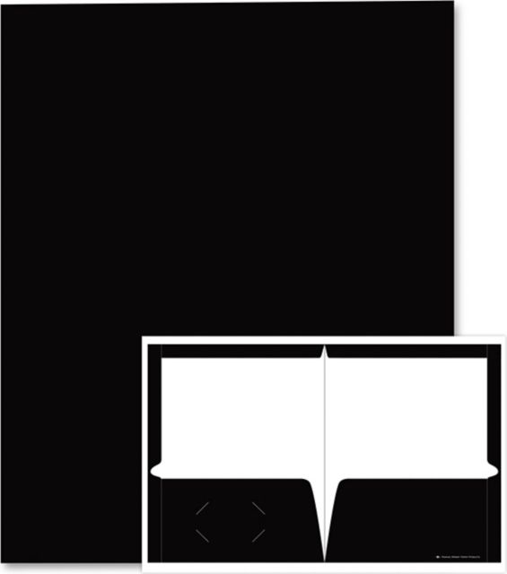 2 Pocket Folder Black Laminated Folder: Quinsigamond