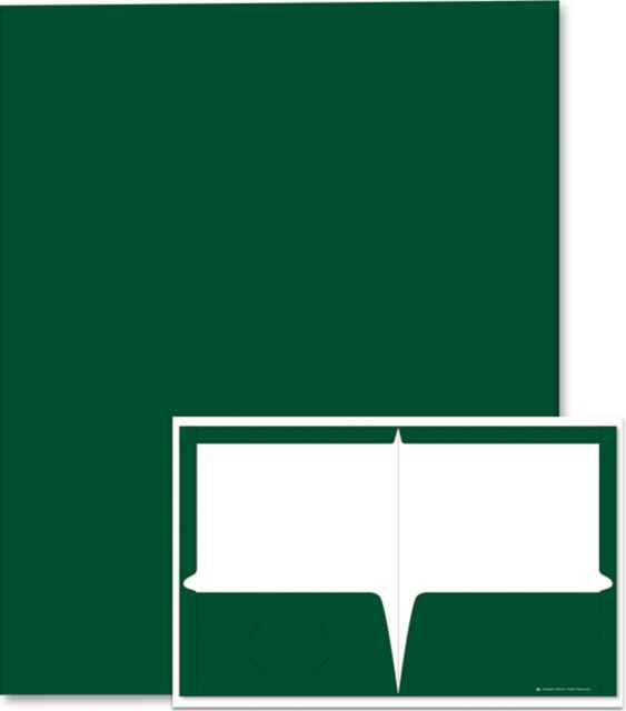 2 Pocket Folder Dark Green Laminated Folder