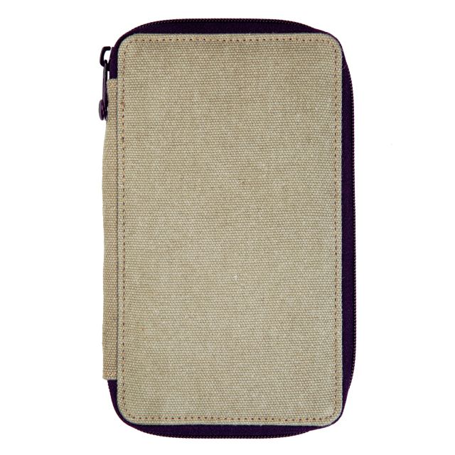 CANVAS PENCIL CASE SAGE 24 CAPACITY