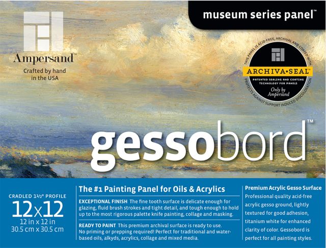 GESSOBORD 1.5 INCH CRADLED 12X12