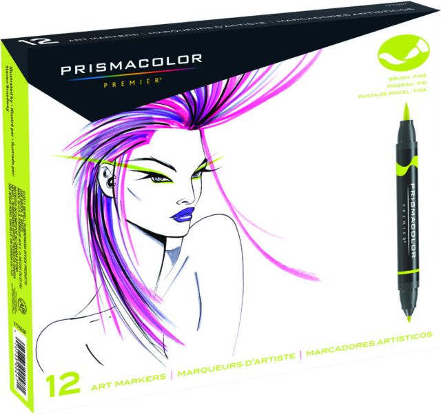 Prismacolor Brush Marker Primary 12 Count Set