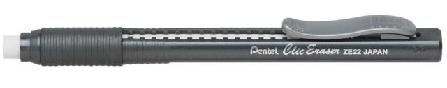 ERASER CLIC/GRIP BLK BAREL