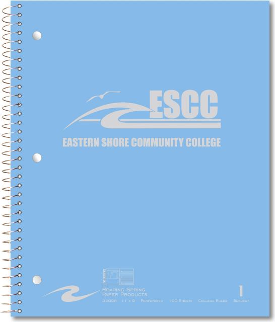 Eastern Shore Community College Notebook 100-Sheet