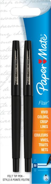 PAPERMATE FLAIR BLACK 2 PACK