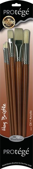 Connoisseur Protege Long Handle Hog Bristle Brush 5 Piece Set