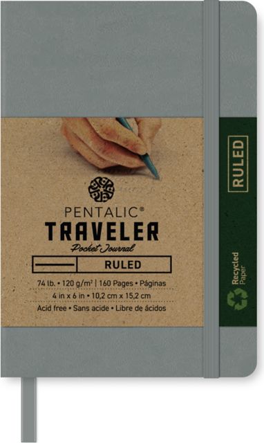 Pentalic 4 x 6 Pocket Sketchbook Traveler Journal, 160 Pages