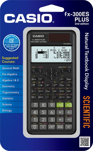 Casio Fx300es Plus Standard Scientific Calculator With Natural Textbook Display Southwest Tennessee Community College