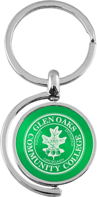 Glen Oaks Community College Spinner Key Tag