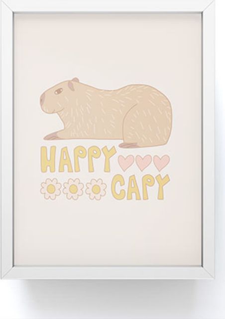 Happy Capybara Framed Mini