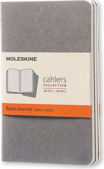 Moleskine Cahier Ruled Light Gray Pocket